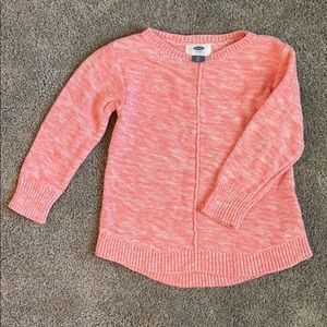 Marled Pink and White Sweater, 100% Cotton